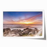 Extra large rolled print of a New Zealand west coast scenery in muted earth tones, ideal for art wall dining room.