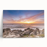 Black and white photograph of New Zealand's West Coast on stretched canvas.