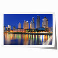 Extra large rolled print of Buenos Aires skyline in pastel shades, ideal for art wall dining room.