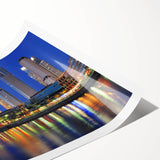 Extra large wall art featuring line art flowers in muted earth tones on a rolled print, suitable for large living room decor.