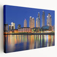 Large canvas print of Buenos Aires cityscape in muted earth tones, suitable for kitchen wall art.