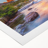 Art deco poster of a stylized Argentine landscape in muted earth tones on rolled canvas, suitable for dining room decor.