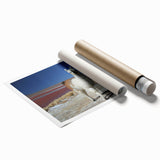 Extra large rolled print of a Bolivian landscape with vibrant greenery and mountains, ideal for classy bathroom wall art.