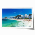 Rolled canvas print depicting vibrant, colorful Brazilian landscape, ideal for art wall dining room.