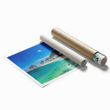 Extra large rolled print of a floral scene in pastel shades, ideal for classy bathroom or large living room wall art.