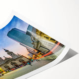 Extra large wall art featuring line art flowers in muted earth tones on a rolled canvas, ideal for large living room decor.