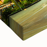 Black and white landscape art painting of Santiago, Chile on stretched canvas, suitable for bedroom wall decor.