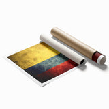 Extra large rolled print featuring a vibrant floral scene in Colombia, ideal for classy bathroom wall art.