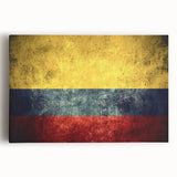 Large black and white stretched canvas of a Colombian landscape, ideal for kitchen wall art.