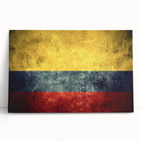 Black and white photograph of a Colombian landscape on stretched canvas, ideal for kitchen wall art or bedroom decor.