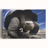 Black and white photo of Galapagos scenery on stretched canvas, ideal for kitchen wall art.
