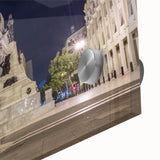 Large abstract wall art depicting a South American landscape in muted earth tones on acrylic glass.