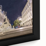 Extra large black wall art of a textured Ecuadorian landscape on framed canvas, featuring vibrant colors.