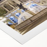 Art deco poster of Ecuador scenery on rolled canvas, featuring muted earth tones, ideal for dining room wall art.