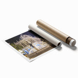 Extra large rolled print of a serene Ecuadorian landscape with lush greens and floral accents.