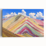 Black and white stretched canvas of a Peruvian landscape, ideal for kitchen wall art.