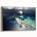 Framed canvas depicting a vintage-style landscape of a Venezuelan scenery, ideal for bedroom wall art.