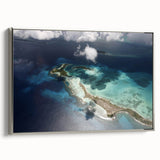 Framed canvas depicting a vintage-style landscape painting of a Venezuelan scenery.