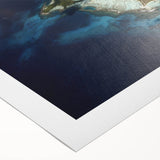 Art deco poster featuring a vintage South American scenery in muted earth tones on rolled canvas.