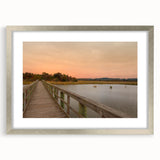 Textured abstract art print depicting a serene Alabama landscape in muted earth tones, framed in silver.