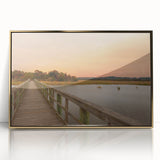 Large acrylic print of an Alabama landscape, featuring mid-century modernist style with muted earth tones.