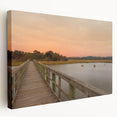 Large stretched canvas featuring a serene Alabama landscape in soft green and blue tones, ideal for kitchen wall art.