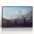 Large abstract wall art depicting Denali, Alaska in muted earth tones on a framed acrylic.