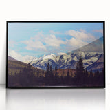 Large abstract wall art depicting Denali, Alaska in muted earth tones on a framed acrylic.
