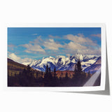 Extra large wall art featuring Denali, Alaska scenery on rolled print, with cool blue and white tones.