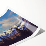 Extra large wall art featuring line art flowers in muted earth tones on a rolled print, suitable for large living room decor.