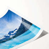 Extra large rolled print featuring line art flowers in monochrome, ideal for large living room wall art.