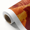 Art deco poster of Antelope Canyon in Arizona, featuring warm earth tones on rolled canvas, ideal for nursery wall art.