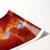 Extra large wall art depicting line art flowers in subtle hues, printed on rolled canvas.