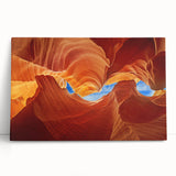 Black and white photograph of Antelope Canyon on stretched canvas, ideal for kitchen wall art or bedroom.