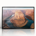 Large abstract wall art of Glen Canyon in muted earth tones on framed acrylic, suitable for modern living room decor.