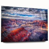Acrylic print of the Grand Canyon in natural hues, suitable for bedroom or dining room decor.