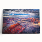 Black and white stretched canvas of the Grand Canyon, ideal for kitchen wall art or bedroom ambiance.
