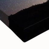 Large art depicting the Sedona landscape in black and white on stretched canvas, suitable for bedroom wall decor.