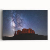 Black and white stretched canvas of Sedona, Arizona, ideal for kitchen wall art.