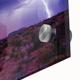 Large abstract wall art depicting the Sonoran Desert in Arizona on acrylic glass, with muted earth tones.