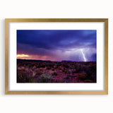Extra large abstract art print of Sonoran Desert scenery in muted earth tones on a framed canvas.
