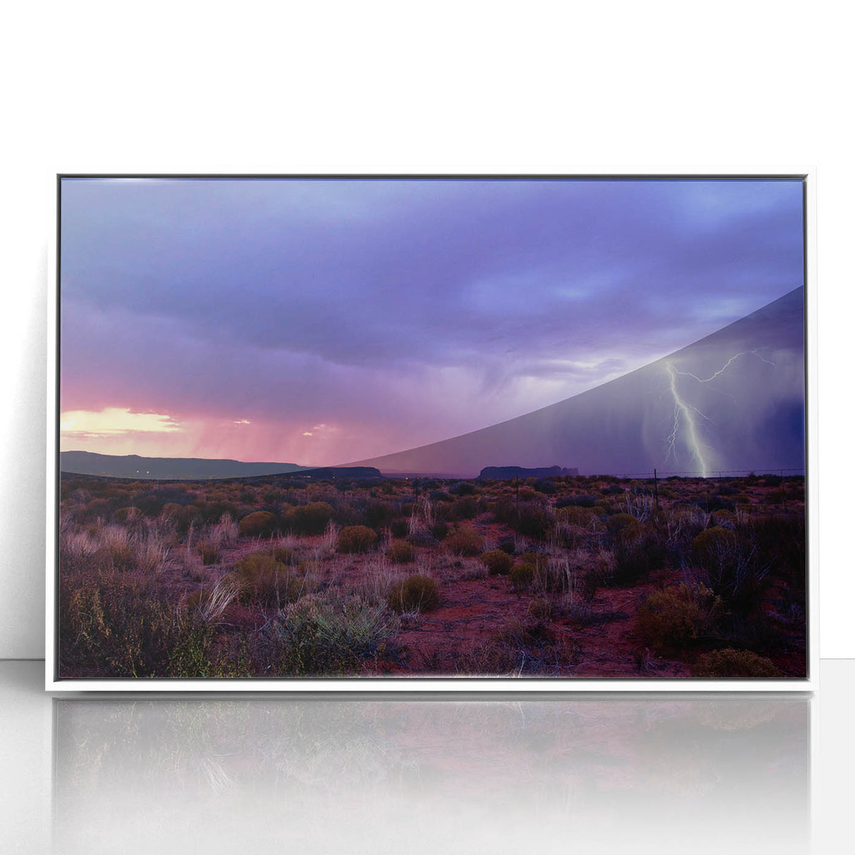 Art deco poster of Arizona's Sonoran Desert in acrylic framed format, featuring pastel hues, ideal for modern art wall decor.