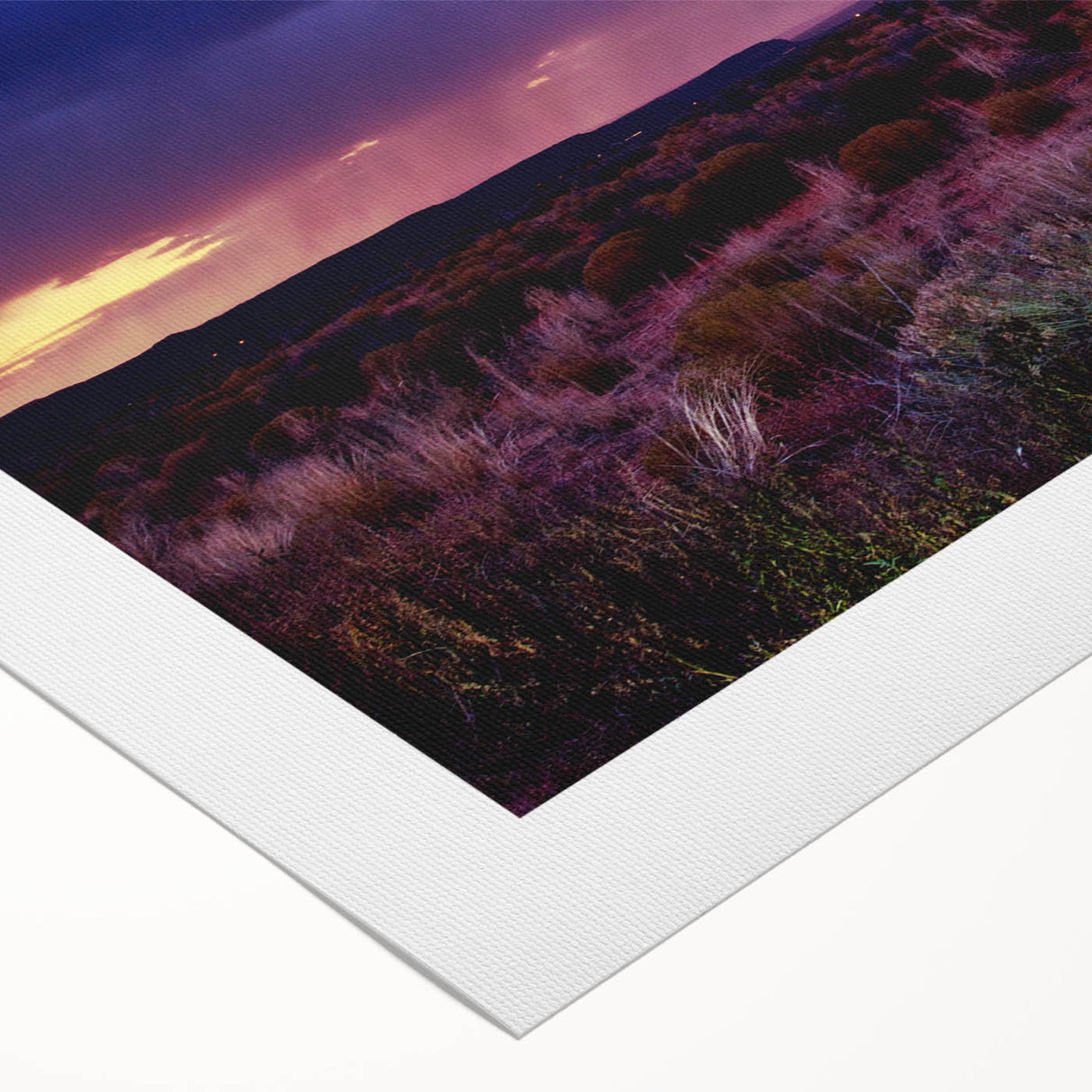 Art deco poster of Sonoran desert scenery in earth tones on rolled canvas, suitable for dining room wall art.
