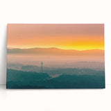 Black and white photo of Arkansas scenery on large stretched canvas, ideal for kitchen wall art or bedroom decor.