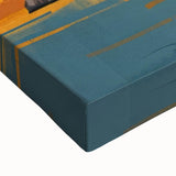 Black and white landscape art of Alcatraz Island on stretched canvas, suitable for bedroom wall decor.