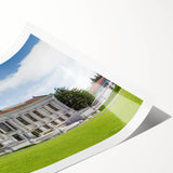 Extra large wall art featuring line art flowers in neutral tones on a rolled canvas, ideal for large living room decor.