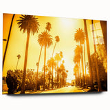 Large abstract wall art of Beverly Hills in muted earth tones on acrylic glass, suitable for bedroom or dining room decor.