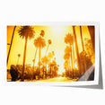 Rolled print of Beverly Hills scenery in soft pastel shades, ideal for art wall dining room.