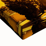 Black and white landscape art painting of Beverly Hills on stretched canvas, ideal for bedroom wall decor.