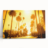 Black and white stretched canvas of Beverly Hills scenery, ideal for kitchen wall art or bedroom ambiance.